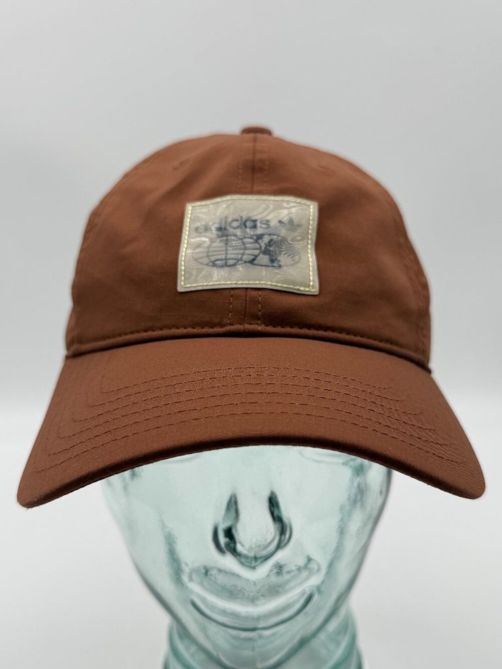 Adidas Lenticular Brown Strapback Ball Cap Hat Adjustable Polyester OSFM